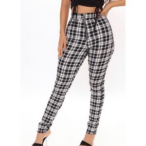 Plaid Skinny Pants